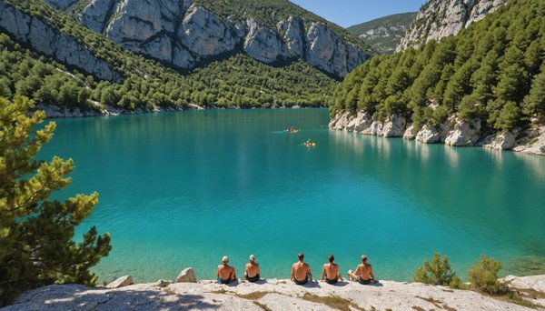 Se baigner dans les criques du lac dans les gorges du verdon avec le camping terra-verdon